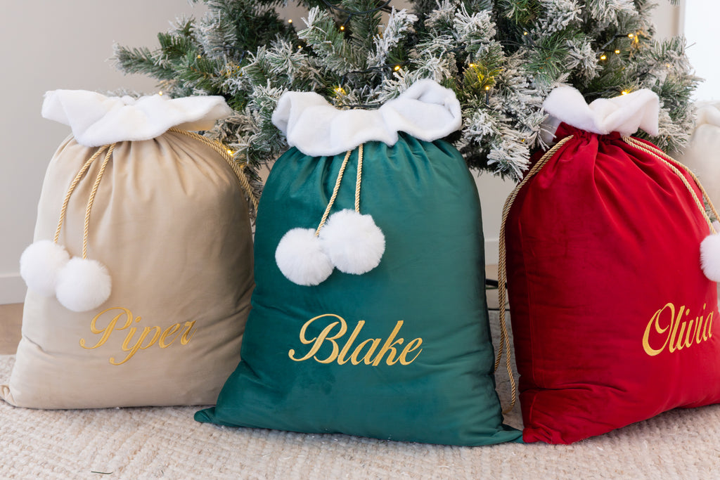 Velvet Personalised Santa Sacks