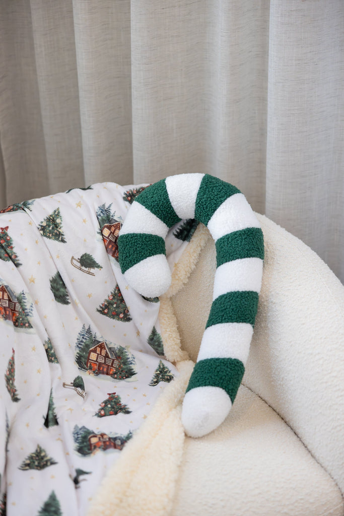 candy cane christmas cushion