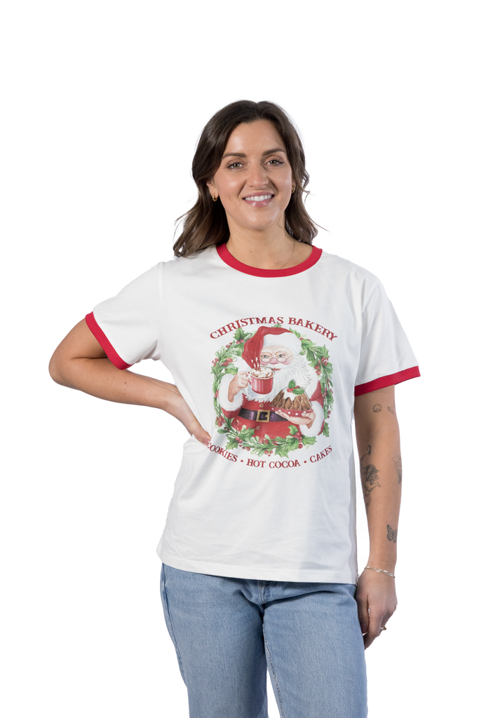 womens santa christmas t-shirt nz