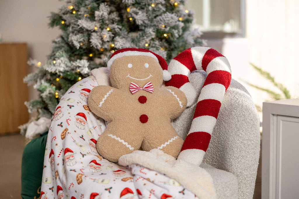 mr gingerbread christmas cushion