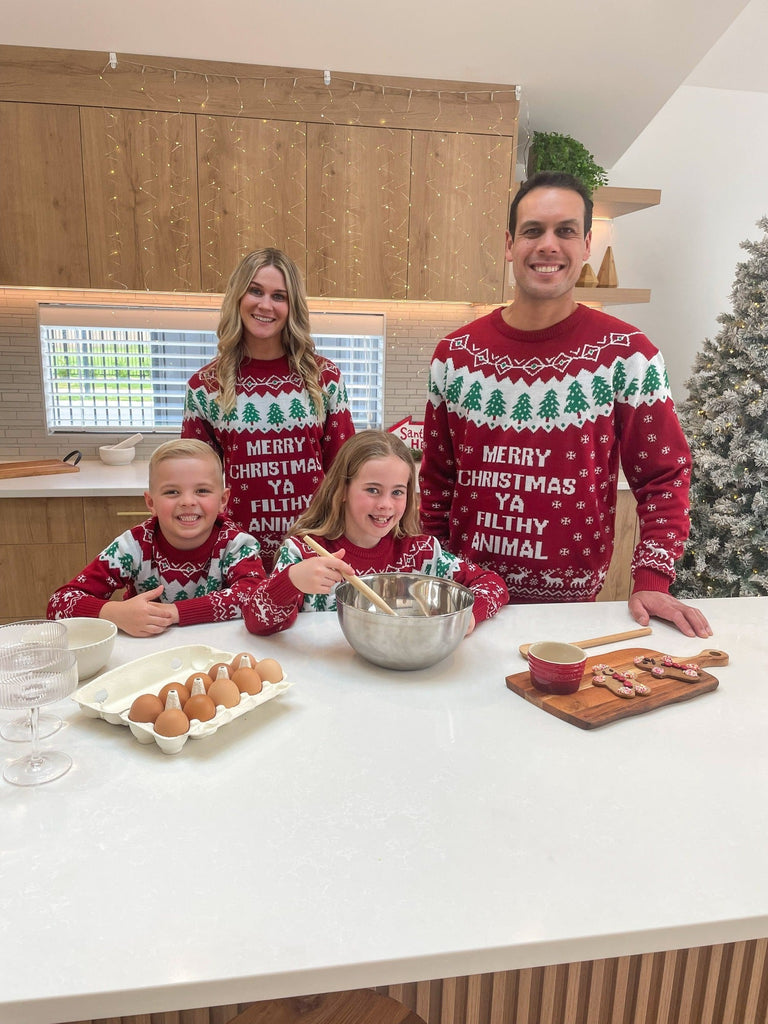 matching family christmas jumpers