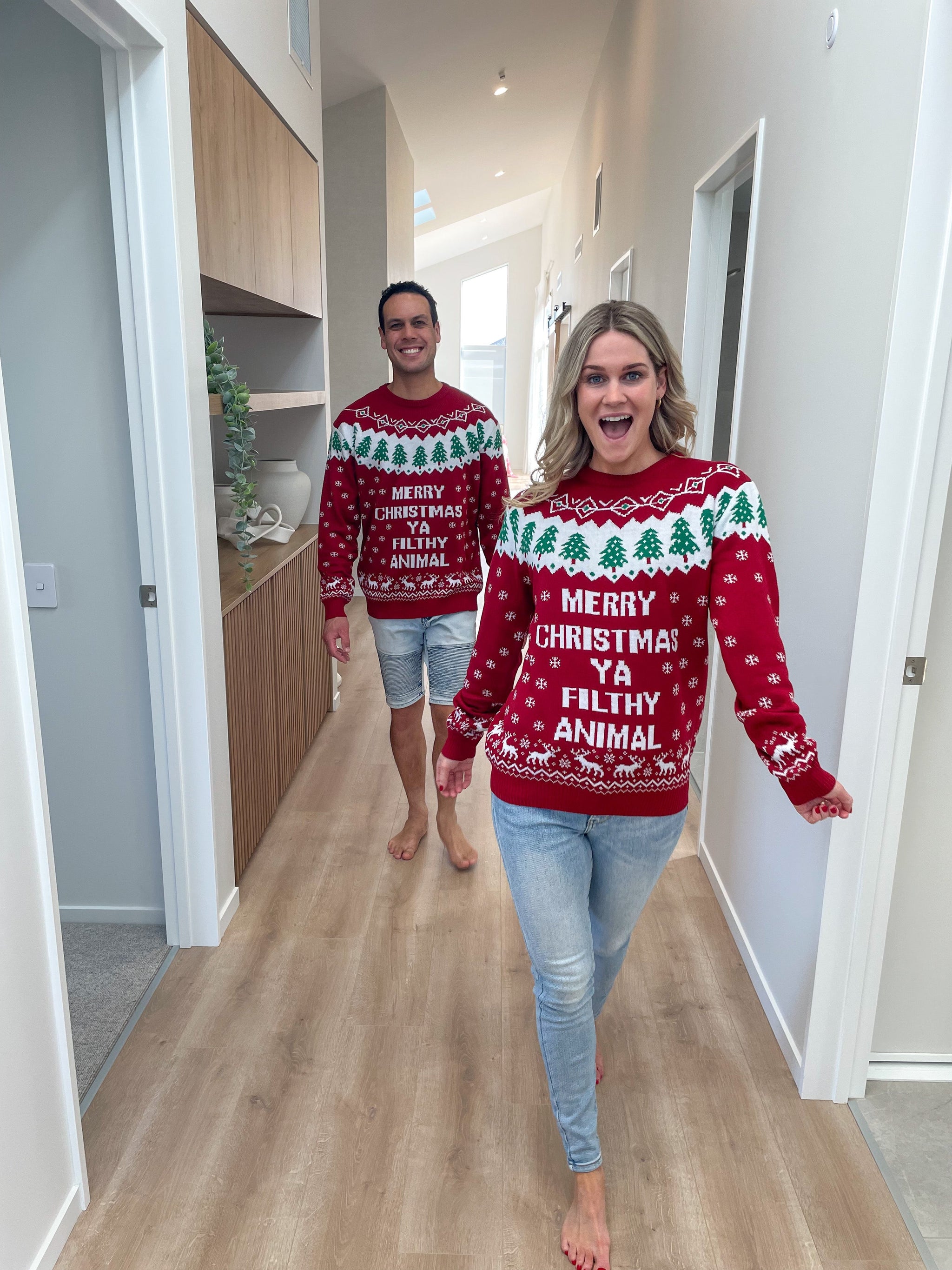 Christmas jumper filthy animal on sale